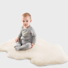 Plush Silky Soft Wool Lambskin Baby Rug